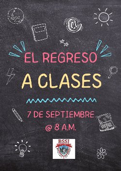 Back to school flyer in spanish